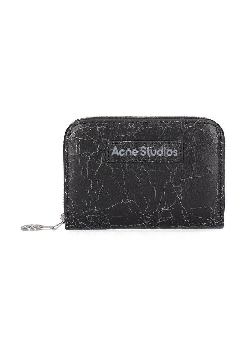 Acne Studios Acite Leather Zip Around Wallet