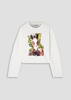 Acne Studios - Appliquéd French cotton-terry sweatshirt - White - M