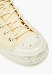 Acne Studios - Ballow Tumbled perforated high-top sneakers - Yellow - EU 40