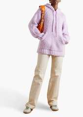 Acne Studios - Brushed ribbed wool-blend hoodie - Purple - XXS/XS