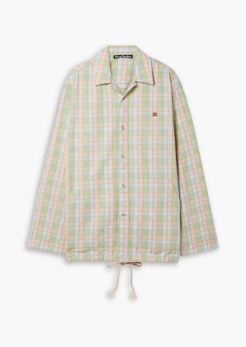 Acne Studios - Checked cotton-flannel shirt - Green - XL