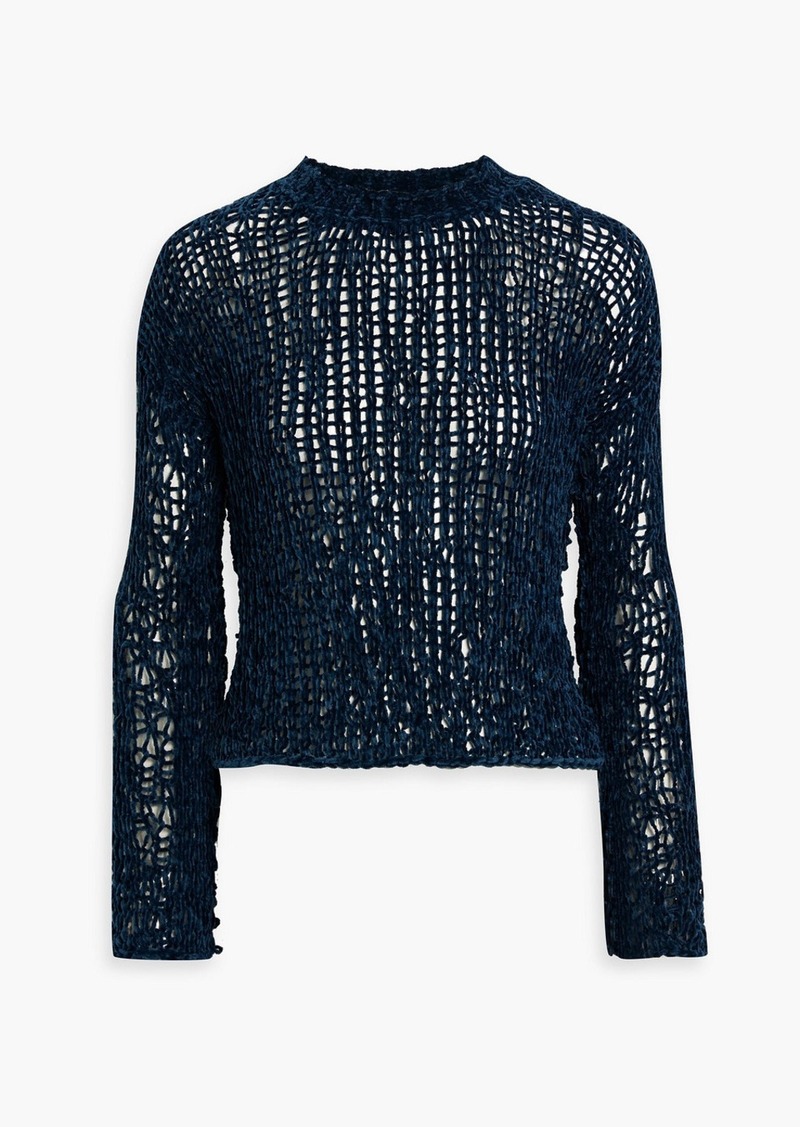 Acne Studios - Open-knit chenille sweater - Blue - XXS