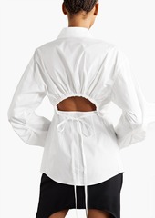 Acne Studios - Cutout stretch-cotton poplin shirt - White - DE 36