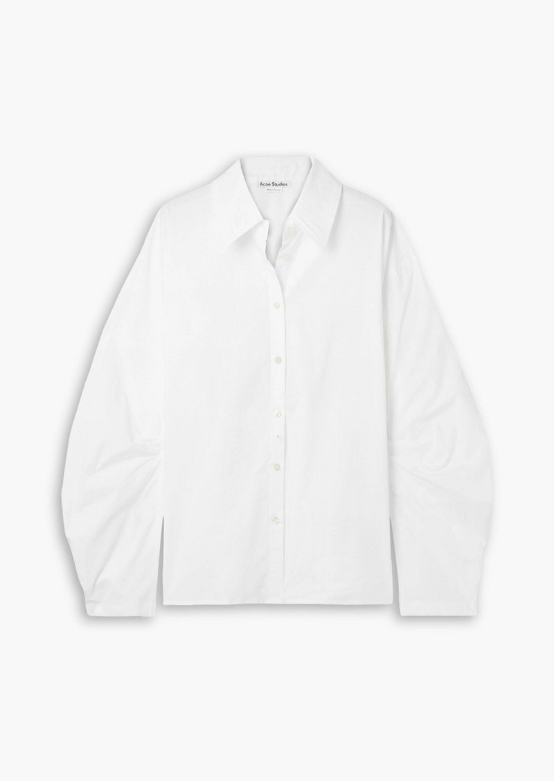 Acne Studios - Cutout stretch-cotton poplin shirt - White - DE 36