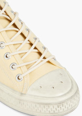 Acne Studios - Distressed canvas sneakers - Yellow - EU 37