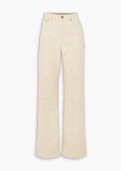 Acne Studios - Distressed high-rise straight-leg jeans - White - DE 32