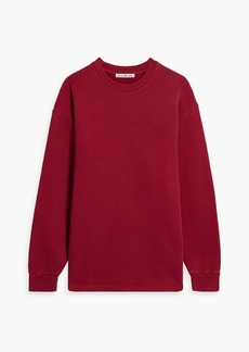 Acne Studios - Embroidered cotton-fleece sweatshirt - Burgundy - XS