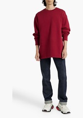 Acne Studios - Embroidered cotton-fleece sweatshirt - Burgundy - XS