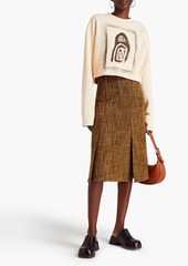 Acne Studios - Fabini cropped printed French cotton-terry sweatshirt - Neutral - XXS