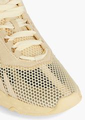 Acne Studios - Faux suede-trimmed mesh sneakers - Yellow - EU 36