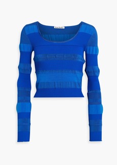 Acne Studios - Jacquard-knit top - Blue - XXS