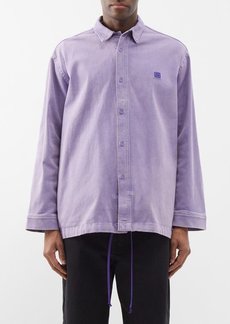 Acne Studios - Osereat Face-patch Cotton-blend Twill Jacket - Mens - Purple