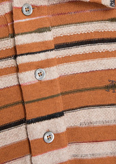 Acne Studios - Oversized striped knitted polo shirt - Brown - XS