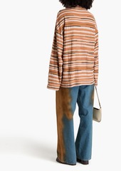 Acne Studios - Oversized striped knitted polo shirt - Brown - XS