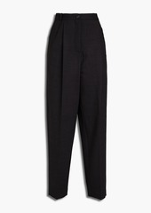 Acne Studios - Pleated wool-blend flannel tapered pants - Gray - DE 34