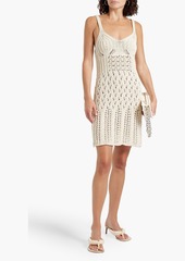 Acne Studios - Pointelle-knit cotton mini dress - White - M