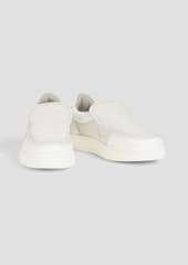 Acne Studios - Quilted suede and leather slip-on sneakers - White - EU 37