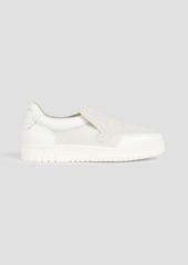 Acne Studios - Quilted suede and leather slip-on sneakers - White - EU 37