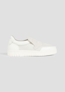 Acne Studios - Quilted suede and leather slip-on sneakers - White - EU 36