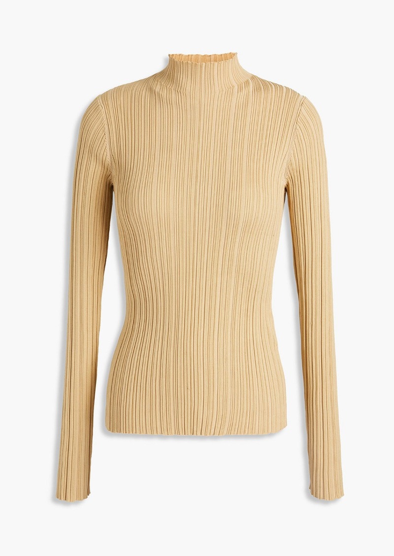 Acne Studios - Ribbed cotton-blend turtleneck sweater - Neutral - XXS