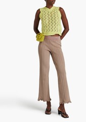 Acne Studios - Ribbed-knit straight-leg pants - Neutral - XXS