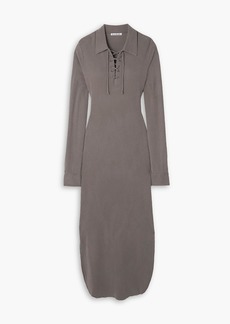 Acne Studios - Ribbed stretch-Lyocell and cotton-blend jersey maxi dress - Neutral - XXS
