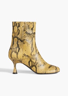 Acne Studios - Snake-effect leather ankle boots - Animal print - EU 35