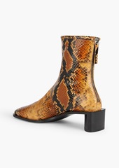 Acne Studios - Snake-effect leather ankle boots - Animal print - EU 36