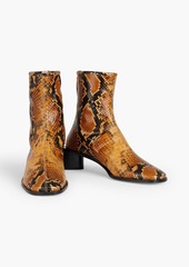 Acne Studios - Snake-effect leather ankle boots - Animal print - EU 36