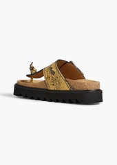 Acne Studios - Snake-effect leather sandals - Animal print - EU 36