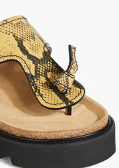 Acne Studios - Snake-effect leather sandals - Animal print - EU 36