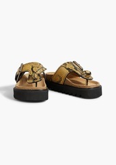 Acne Studios - Snake-effect leather sandals - Animal print - EU 36