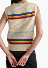 Acne Studios - Striped crochet-knit wool vest - Neutral - XXS