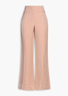 Acne Studios - Striped linen-blend wide-leg pants - Pink - DE 34