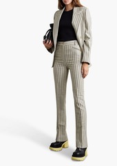 Acne Studios - Striped wool and cotton-blend flared pants - Neutral - DE 40