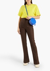 Acne Studios - Striped wool and cotton-blend flared pants - Brown - DE 32