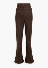 Acne Studios - Striped wool and cotton-blend flared pants - Brown - DE 32