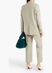 Acne Studios - Striped wool and cotton-blend tweed flared pants - Gray - DE 36