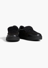 Acne Studios - Suede and leather slip-on sneakers - Black - EU 40