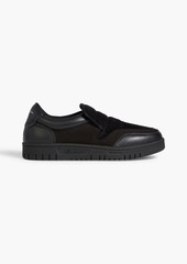 Acne Studios - Suede and leather slip-on sneakers - Black - EU 40