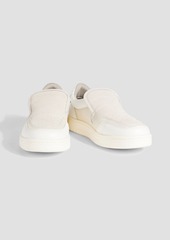 Acne Studios - Suede and leather slip-on sneakers - White - EU 40