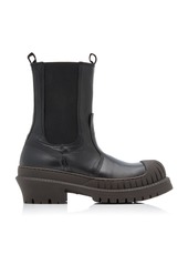 Acne Studios - Women's Bryant Lug-Sole Leather Chelsea Boots  - Black/brown - Moda Operandi