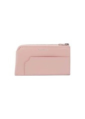 Acne Studios - Zipped Leather Cardholder - Womens - Light Pink