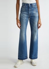 Acne Studios 1977 Distressed High Waist Bootcut Jeans