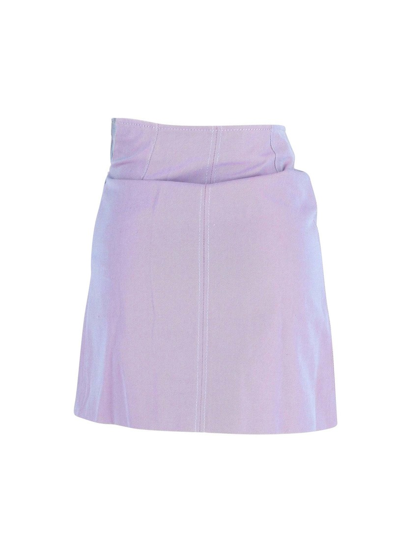 Acne Studios A-line Mini Skirt in Lilac Cotton