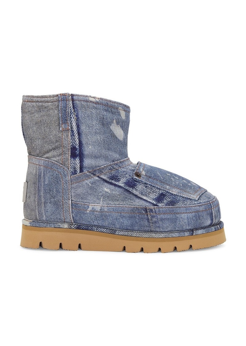 Acne Studios Batter Low Denim Print Boot