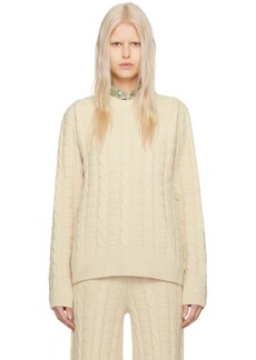 Acne Studios Beige Cable Knit Sweater