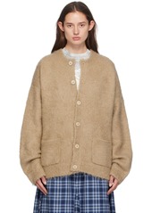 Acne Studios Beige Crewneck Cardigan