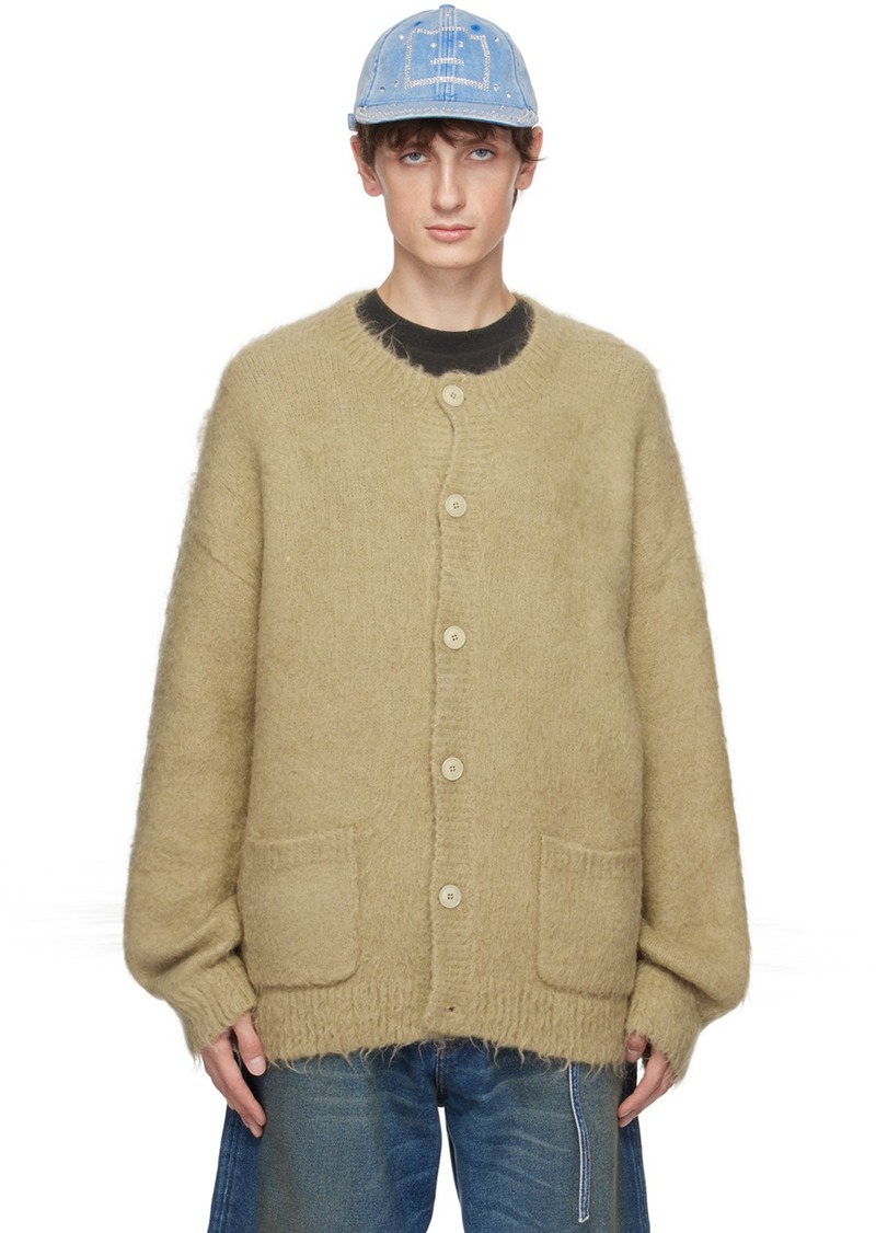 Acne Studios Beige Crewneck Cardigan