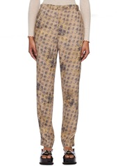 Acne Studios Beige Floral Trousers